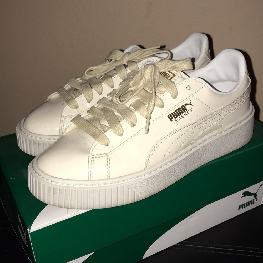 Rose Gold Platform Pumas